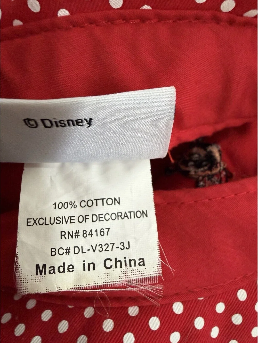 Disneyland Resort Minnie Mouse Bucket Hat Red Polka Dot Bow Youth Cotton